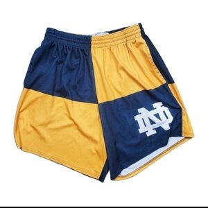 Vintage University of Notre Dame Track Shorts Mens Medium Mesh Athletic Navy